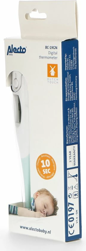Alecto BC-19GN - Digitale Baby Thermometer - Rectaal - Groen - Afbeelding 8