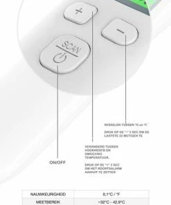 Djambo Thermometer Voorhoofd Infrarood Met Digitaal Kleuren Display - Snelle Meting In 1 Seconde - Thermometer Lichaam En Objecten - Koorts Thermometer Voor Baby, Kinderen En Volwassen - Gratis Batterijen -Yunmai Shop 403x840