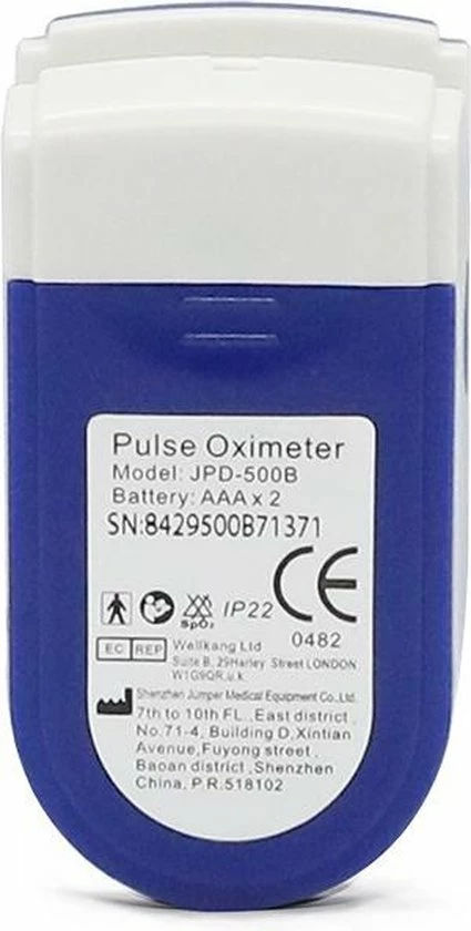Jumper Medical Zuurstofmeter - Saturatiemeter - Oximeter - Hartslagmeter Vinger - HD LED Scherm - Incl Koord En Batterij - Afbeelding 16