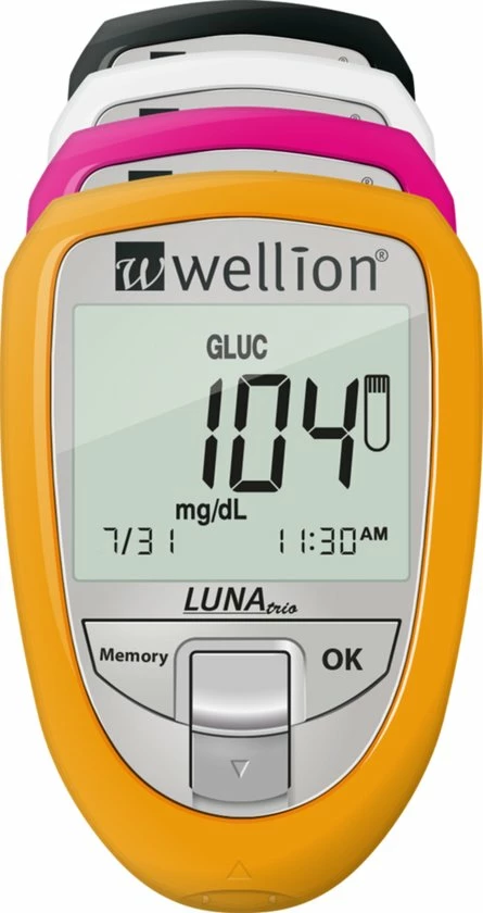 Wellion Luna Trio 3-in-1 Glucosemeter Startpakket Inclusief 10 Glucose Strips (glucose, Cholesterol En Urinezuur) - Wit - Afbeelding 3