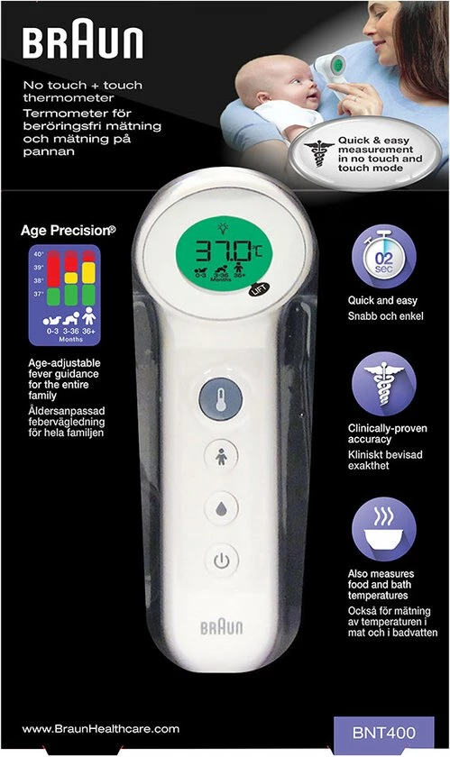 Braun - Koortsthermometer - No Touch - BNT400WE - Afbeelding 2