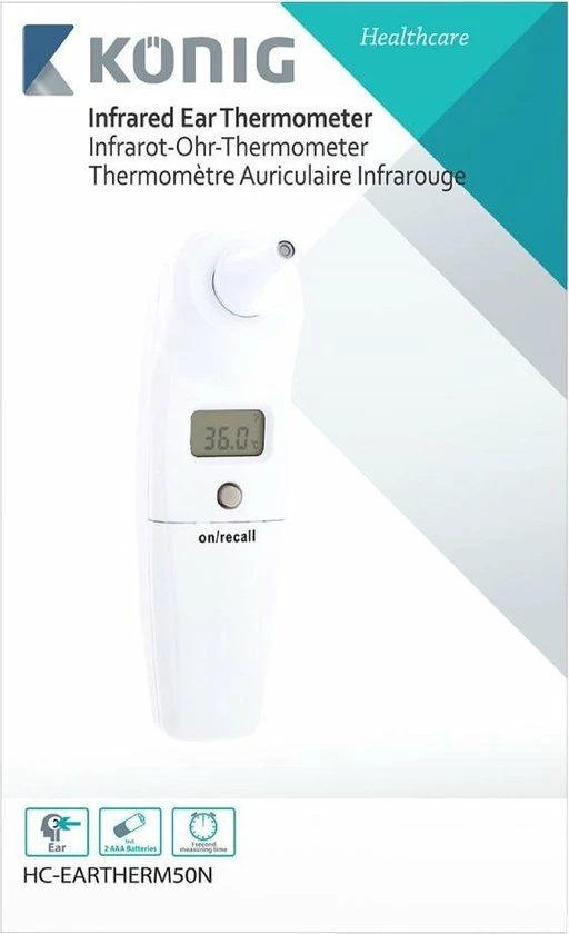 Konig K?nig HC-EARTHERM50N Digitale Lichaams Thermometer 11 Konig K?nig HC-EARTHERM50N Digitale Lichaams Thermometer - Afbeelding 9
