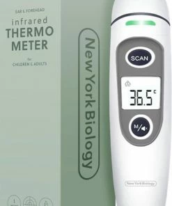 New York Biology - Infrarood Oor En Voorhoofdthermometer Lichaam Voor Baby- Kinderen & Volwassenen-digitale Koortsthermometer-incl. Batterijen +NL Handleiding