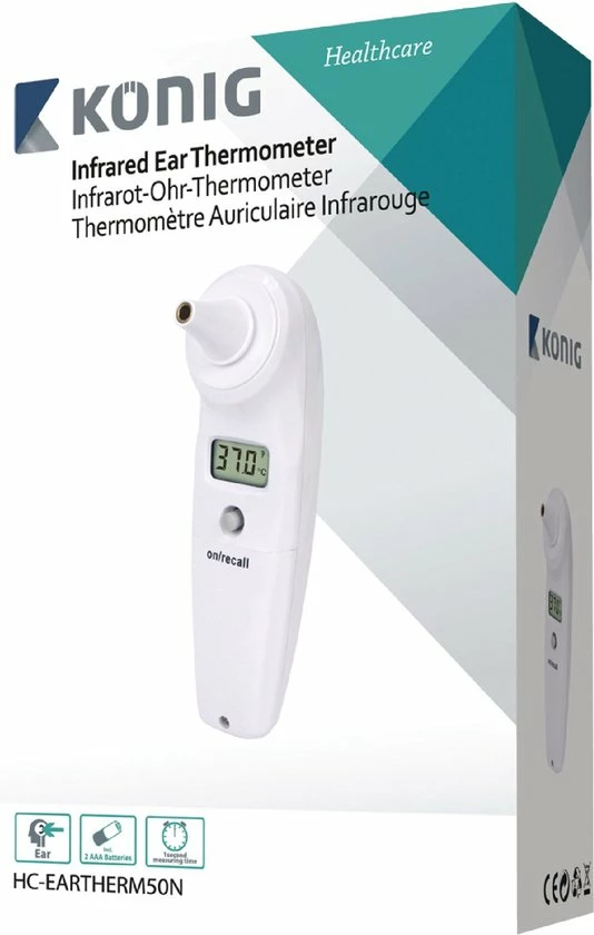 Konig K?nig HC-EARTHERM50N Digitale Lichaams Thermometer 5 Konig K?nig HC-EARTHERM50N Digitale Lichaams Thermometer - Afbeelding 3