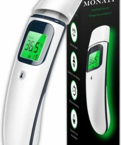 Monati 3 In 1 Infrarood Koortsthermometer - Nauwkeurige Meting Van Lichaam, Voorhoofd, Oor En Binnen - Voor Volwassenen En Baby's