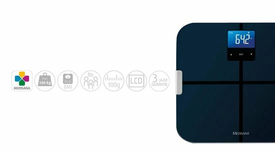 Medisana BS 440 Connect - Lichaamsanalyseweegschaal - Zwart - Afbeelding 6
