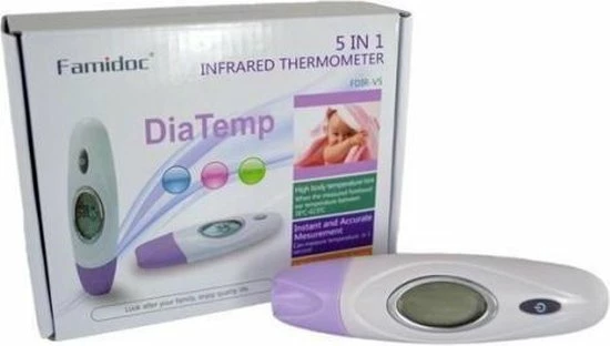 Famidoc DiaTemp - Lichaamsthermometer - Infrarood 4 Famidoc DiaTemp - Lichaamsthermometer - Infrarood - Afbeelding 2