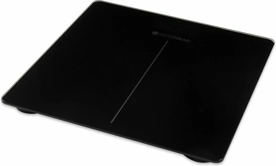 Silvergear Digitale Personenweegschaal - Nauwkeurig Tot Op 0,05 Kg - Verlicht LCD Scherm - Stijlvol Design Van Gehard Glas - Makkelijk Op Te Bergen - Zwart - Afbeelding 6