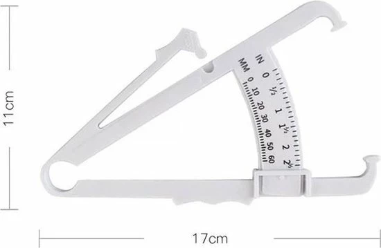 LOUZIR Vetpercentagemeter - Vetpercentage Meter - Caliper - Lichaamsvet Meter -huidplooimeter - Afbeelding 4
