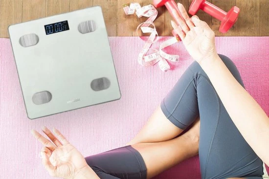 Hyundai - Digitale Personenweegschaal Met Bluetooth En Lichaamsanalyse - Zilver - Afbeelding 3