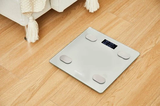 Hyundai - Digitale Personenweegschaal Met Bluetooth En Lichaamsanalyse - Zilver - Afbeelding 4