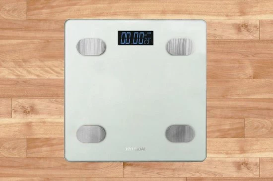 Hyundai - Digitale Personenweegschaal Met Bluetooth En Lichaamsanalyse - Zilver - Afbeelding 5