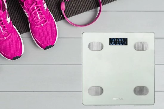 Hyundai - Digitale Personenweegschaal Met Bluetooth En Lichaamsanalyse - Zilver - Afbeelding 6