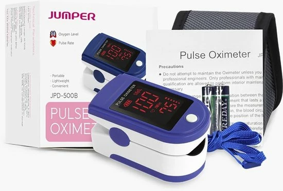 Jumper Medical Zuurstofmeter - Saturatiemeter - Oximeter - Hartslagmeter Vinger - HD LED Scherm - Incl Koord En Batterij - Afbeelding 14
