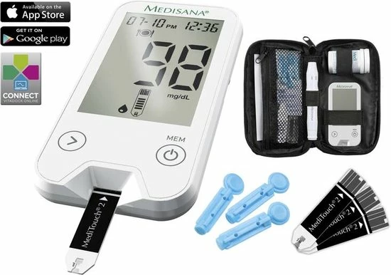 Medisana Bloedglucosemeter Meditouch2 Mg/dL (versie Voor België) 7 Medisana Bloedglucosemeter Meditouch2 Mg/dL (versie Voor België) - Afbeelding 5