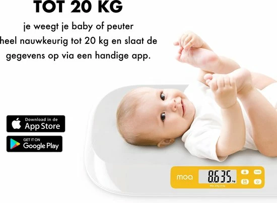 MOA Baby En Peuterweegschaal Digitaal Met Bluetooth En App - BS36 - Afbeelding 4