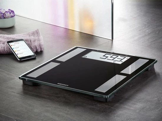 Soehnle Analyse Connect-personenweegschale Shape Sense Connect 50 Met Bluetooth® - 8 Personene - Zwart - Tot 180 Kg - Incl. Batterijen 7 Soehnle Analyse Connect-personenweegschale Shape Sense Connect 50 Met Bluetooth® - 8 Personene - Zwart - Tot 180 Kg - Incl. Batterijen - Afbeelding 5