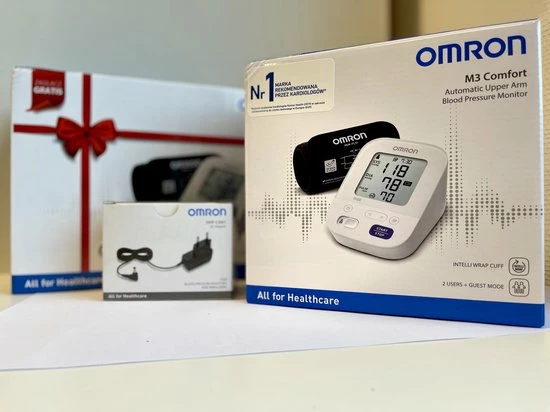 Omron M3 Comfort Bloeddrukmeter + GRATIS ADAPTER + Intelli Wrap Manchet - Bloeddrukmeter - Nieuwste Model - Afbeelding 3
