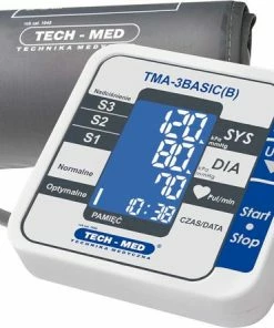 TECH-MED Digitale Arm Bloeddrukmeter Automatisch Medisch Apparaat Aanpasbare Hartritmestoornissen Detectie Manchet Nauwkeurig +/- 3 MmHg Geheugen WHO Classificatie