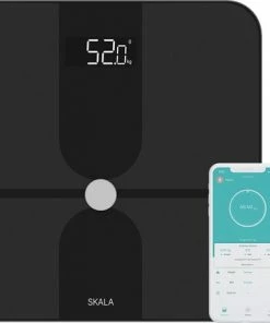 Skala Weegschaal Met Lichaamsanalyse - Digitale Personenweegschaal - Zwart