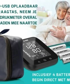 FITAGE® Bovenarm Bloeddrukmeter - Bloeddrukmeters - Hartslagmeter - Blood Pressure Monitor - Opbergtas - Omtrek Manchet 22-42cm -Yunmai Shop 550x458 15