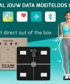 FITAGE® LCD Personenweegschaal - Weegschaal Met 17x Lichaamsanalyse - Vetpercentagemeter - FITAGE App 20 FITAGE® LCD Personenweegschaal - Weegschaal Met 17x Lichaamsanalyse - Vetpercentagemeter - FITAGE App -Yunmai Shop 550x458 25