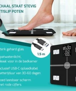 FITAGE® LCD Personenweegschaal - Weegschaal Met 17x Lichaamsanalyse - Vetpercentagemeter - FITAGE App 21 FITAGE® LCD Personenweegschaal - Weegschaal Met 17x Lichaamsanalyse - Vetpercentagemeter - FITAGE App -Yunmai Shop 550x458 26