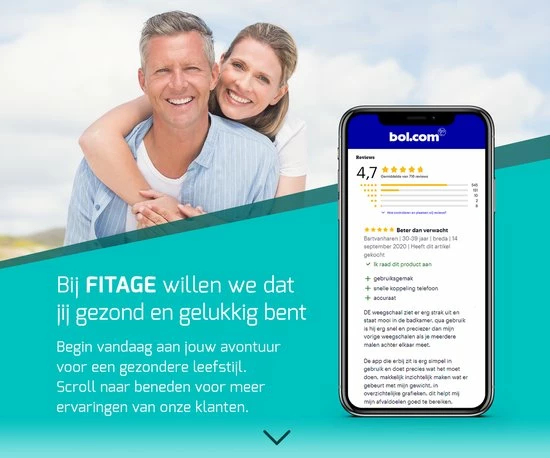 FITAGE® LCD Personenweegschaal - Weegschaal Met 17x Lichaamsanalyse - Vetpercentagemeter - FITAGE App 13 FITAGE® LCD Personenweegschaal - Weegschaal Met 17x Lichaamsanalyse - Vetpercentagemeter - FITAGE App - Afbeelding 11