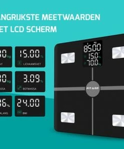 FITAGE® LCD Personenweegschaal - Weegschaal Met 17x Lichaamsanalyse - Vetpercentagemeter - FITAGE App 29 FITAGE® LCD Personenweegschaal - Weegschaal Met 17x Lichaamsanalyse - Vetpercentagemeter - FITAGE App -Yunmai Shop 550x458 32