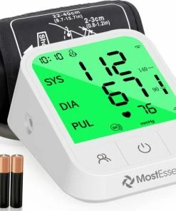 MostEssential Premium Bloeddrukmeter Bovenarm - Hartslagmeter - Inclusief Opbergtas En Batterijen - 200 Metingen Geheugen
