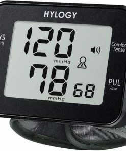 HYLOGY Pols Bloeddrukmeter Hartstichting - Digitaal LCD-scherm - Wrist Blood Pressure Monitor Easy - Manchet 13.5-21 Cm - Spraakuitzending - Zwart