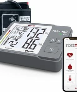 Rossmax Z5 - *Nieuw* - Bloeddrukmeter Bovenarm Hartstichting - Klinisch Gevalideerd - Hartslagmeter - Bluetooth - Smartphone App - Onregelmatige Hartslag - AFib En PC Detectie - Geheugen - Gemiddelde Ochtend/Avond - Accu - 2 Gebruikers En Gastmodus