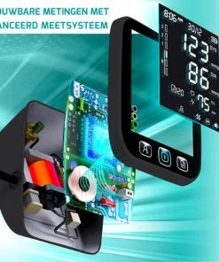 FITAGE® Bovenarm Bloeddrukmeter - Bloeddrukmeters - Hartslagmeter - Blood Pressure Monitor - Opbergtas - Omtrek Manchet 22-42cm -Yunmai Shop 550x501