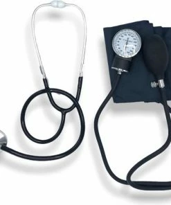 Emergesupply™ - Bloeddrukmeter - Met Stethoscoop - Handmatige Bloeddrukmeter - Aneroid Bloeddrukmeter - Professionele Stethoscoop - Bloeddruk - Hartslag - Systolisch - Diastolisch - Geneeskunde - Verpleegkunde - CE