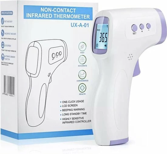 Must Have Goodies Infrarood Thermometer - Thermometer Koorts - Voorhoofd Thermometer - Volwassenen En Baby's - Baby Thermometer