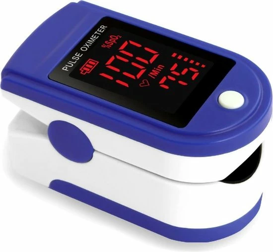 Jumper Medical Zuurstofmeter - Saturatiemeter - Oximeter - Hartslagmeter Vinger - HD LED Scherm - Incl Koord En Batterij