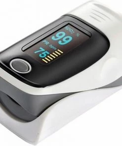 Fedec Fingertip Pulse Oximeter - Hartslagmeter - Saturatiemeter - Grijs