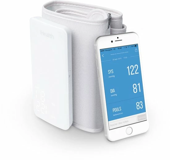 IHealth Neo BP5S Smart - Bloeddrukmeter Bovenarm Hartstichting - Klinisch Gevalideerd - Hartslagmeter - Bluetooth - Smartphone App - Onregelmatige Hartslag - Geheugen - Accu - Manchet 22 - 42 Cm 6 IHealth Neo BP5S Smart - Bloeddrukmeter Bovenarm Hartstichting - Klinisch Gevalideerd - Hartslagmeter - Bluetooth - Smartphone App - Onregelmatige Hartslag - Geheugen - Accu - Manchet 22 - 42 Cm - Afbeelding 4