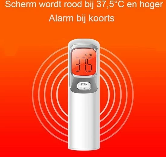 JEAS® - Thermometer Voorhoofd - Koortsthermometer- Infrarood Thermometer - Incl. Batterijen - Afbeelding 9