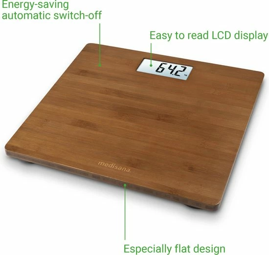 Medisana PS 450 - Personenweegschaal - Bamboe Dark - Afbeelding 5