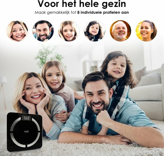 MGS Tech Slimme Personenweegschaal Met Volledig Lichaamsanalyse En Vetpercentage - Digitale Bluetooth Weegschaal Met App - Beste Koop 14 MGS Tech Slimme Personenweegschaal Met Volledig Lichaamsanalyse En Vetpercentage - Digitale Bluetooth Weegschaal Met App - Beste Koop - Afbeelding 12