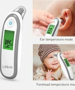 LaNicole?-Infrarood- Oor-voorhoofd-thermometer-Grijs Kleur-Koortsthermometer-kinderen-baby- Volwassen