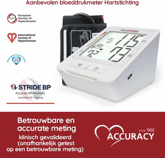 Rossmax Z1 - Bloeddrukmeter Bovenarm Hartstichting - Klinisch Gevalideerd - Hartslagmeter - Onregelmatige Hartslag - Geheugen 90 Metingen - Gemiddelde 3 Metingen - Bewegingsdetectie - Incl. Opbergzak En Batterijen - Manchet 22 - 40 Cm 9 Rossmax Z1 - Bloeddrukmeter Bovenarm Hartstichting - Klinisch Gevalideerd - Hartslagmeter - Onregelmatige Hartslag - Geheugen 90 Metingen - Gemiddelde 3 Metingen - Bewegingsdetectie - Incl. Opbergzak En Batterijen - Manchet 22 - 40 Cm - Afbeelding 7