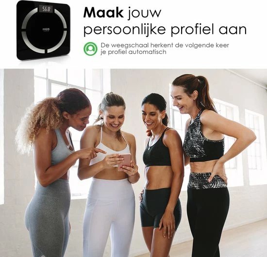 MGS Tech Slimme Personenweegschaal Met Volledig Lichaamsanalyse En Vetpercentage - Digitale Bluetooth Weegschaal Met App - Beste Koop 11 MGS Tech Slimme Personenweegschaal Met Volledig Lichaamsanalyse En Vetpercentage - Digitale Bluetooth Weegschaal Met App - Beste Koop - Afbeelding 9