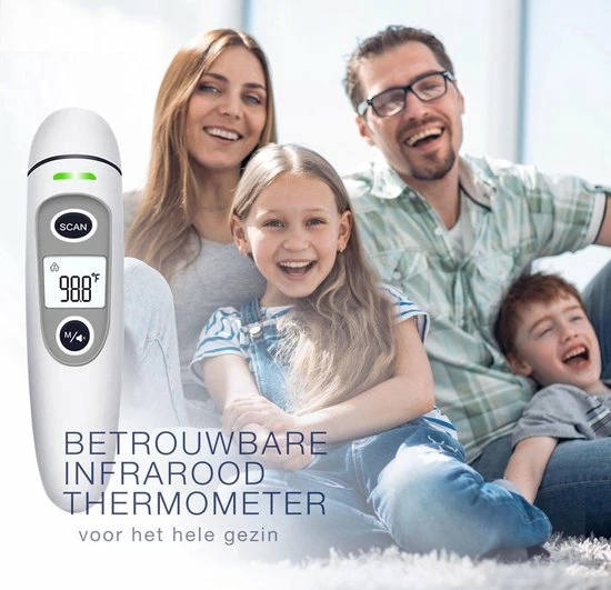 G Master Professionele Digitale Infrarood Oor- / Voorhoofd Thermometer Incl. Batterijen, Nederlandse Handleiding En 20 X Beschermkapjes 8 G Master Professionele Digitale Infrarood Oor- / Voorhoofd Thermometer Incl. Batterijen, Nederlandse Handleiding En 20 X Beschermkapjes - Afbeelding 6