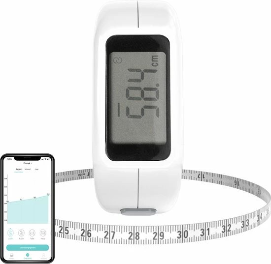 Silvergear Smart Lichaamsmeetlint Met App - Body Mass Tape - Automatische Omtrekmeter - Slim Meetlint Voor Meten Lichaam En Omvang - Stuur Resultaten Direct Door Naar App 3 Silvergear Smart Lichaamsmeetlint Met App - Body Mass Tape - Automatische Omtrekmeter - Slim Meetlint Voor Meten Lichaam En Omvang - Stuur Resultaten Direct Door Naar App