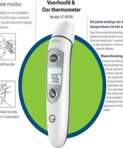 G Master Professionele Digitale Infrarood Oor- / Voorhoofd Thermometer Incl. Batterijen, Nederlandse Handleiding En 20 X Beschermkapjes 20 G Master Professionele Digitale Infrarood Oor- / Voorhoofd Thermometer Incl. Batterijen, Nederlandse Handleiding En 20 X Beschermkapjes -Yunmai Shop 550x537 8