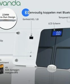 Levanda - Slimme Personen Weegschaal Met Lichaamsanalyse - Digitale Personenweegschaal Met App - Smart Scale Vetpercentage 13 Levanda - Slimme Personen Weegschaal Met Lichaamsanalyse - Digitale Personenweegschaal Met App - Smart Scale Vetpercentage -Yunmai Shop 550x542 2