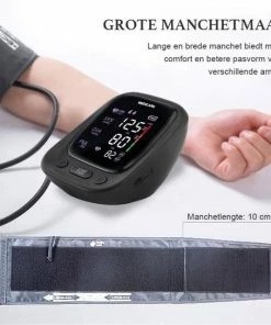 Medicare Bloeddrukmeter Bovenarm Met Spraakfunctie - Groot LED Scherm - Draagband - Zwart -Yunmai Shop 550x544 7