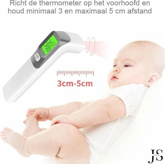 JEAS® - Thermometer Voorhoofd - Koortsthermometer- Infrarood Thermometer - Incl. Batterijen - Afbeelding 6